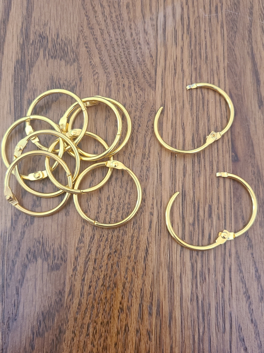 Gold Loose Leaf Book Binder Rings